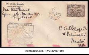 CANADA - 1929 AIR MAIL 1st MARITME AIR PEAGEANT SYDNEY to MONOTON - FFC