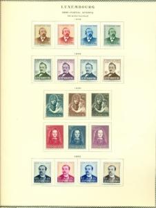 LUXEMBOURG COLLECTION 1852–1972 on Scott Specialty pgs, Hinged & Used, Sc$3,120