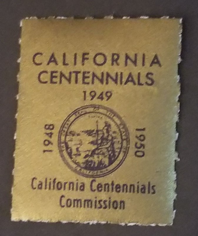 US 1950 California Centennial MINT Poster Cinderella Stamp MNH OG zz440