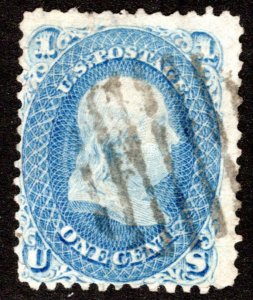 Scott 63, Franklin, blue, used, 1861-62, USA