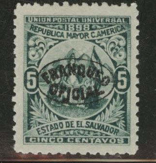 El Salvador Scott o132r MNG 1898 official Reprint