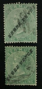 MOMEN: BERMUDA SG #13,13b USED £1,650 LOT #62002