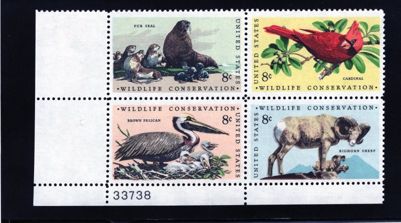 1464-1467 Wildlife Conservation, MNH LL-PB/4 (#33738)