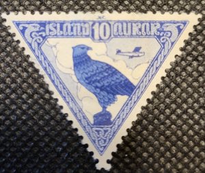 Iceland , C-3, 1930 Gyrfalcon issue, 10 ultra, MH, SCV$25.00
