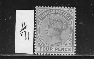 TRINIDAD SCOTT #71 1883-84 4P (SLATE) WMK 2 - MINT HINGED