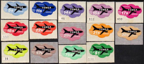 Tonga 1979 SG720-730 Airmail coil set of 14 MNH