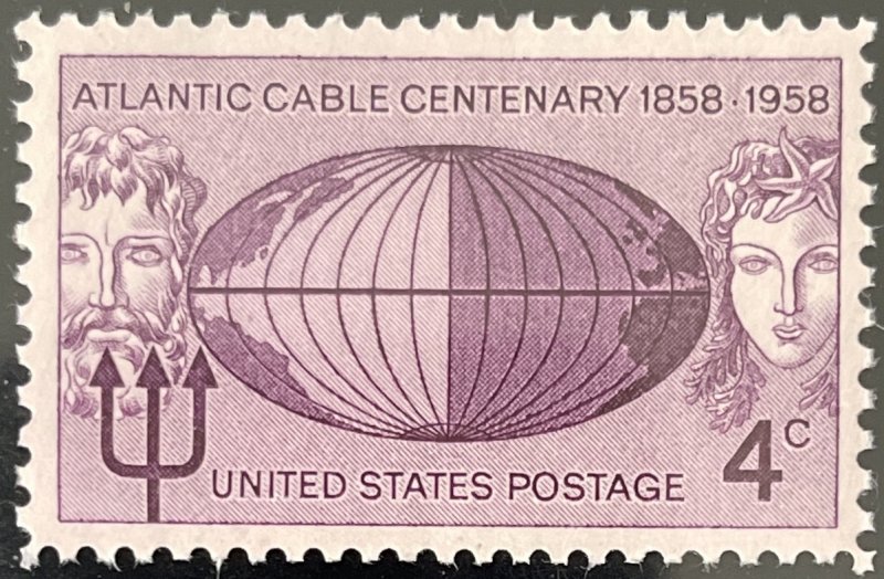 Scott #1112 1958 4¢ Atlantic Cable Centenary MNH OG VF/XF