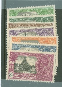 India #142-148 Unused Single (Complete Set) (Jubilee)