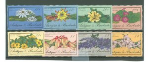 Barbuda #818-825  Single (Complete Set) (Flowers)