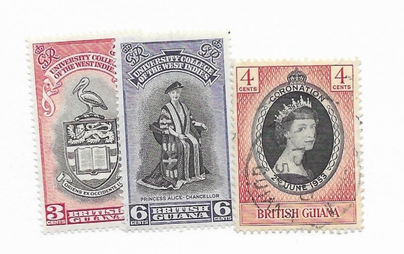 British Guiana #250-252 Used - Stamp