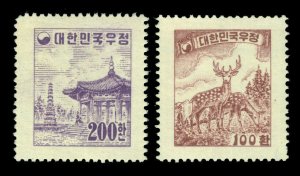 South KOREA 1955  Definitives high values  Scott # 203D-203E mint MNH