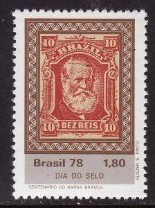 Brazil #	1566 F-VF Mint NH ** Stamp Day