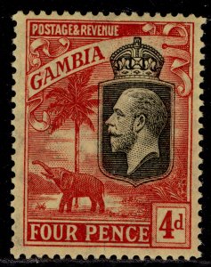 GAMBIA GV SG129, 4d red/yellow, M MINT. Cat £29.