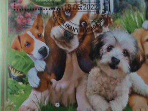 ​MADAGASCAR-2022-PROMOTE-LOVELY DOGS-CTO-SHEET-EST.$12 VF LAST ONE  CTO SHEET