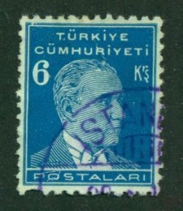Turkey 1931 #746 U SCV(2024) = $0.30