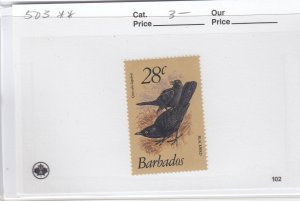 Barbados 503 Blackbird mnh