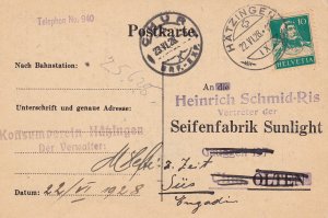 Switzerland 1928 Advertising Salesman's Order List for Soap Products.Com...