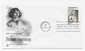 US 1488 8c Copernicus single on FDC Artcraft Cachet Unaddressed ECV $7.50