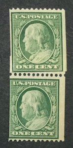 MOMEN: US STAMPS #348 COIL PAIR MINT OG NH **PSE CERT** LOT #34062