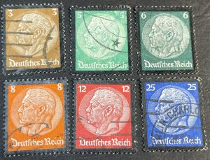 GERMANY # 436-441--USED--COMPLETE SET--1934