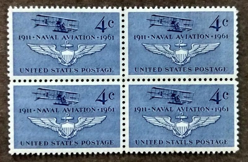 United States #1185 4c Naval Aviation-50th Anniversary MNH block of 4 (1961)