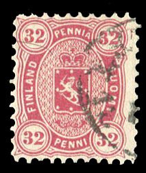 Finland #23 Cat$57.50, 1875 32p carmine, used