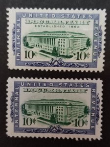 US Revenue Documentary Stamps Scott R733 & R734 Mint MNH OG Unused T3665