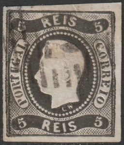Portugal 1866 Sc 17 used small corner thin