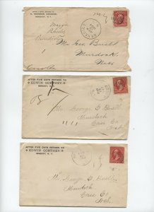 3 Benedict NY covers 1900-4 DPO 1884-1928 [y4774]