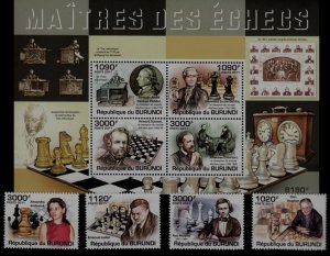 Burundi 986-90 MNH Chess SCV30