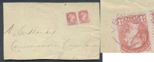 Canada-cover #8013 -3c{2) Small Queen on a large piece-Nipissing District-Verner