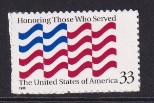 United States  #3331 MNH 1999  Honouring those who served. self-adhesive