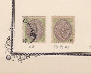 DANISH WEST INDIES 1873 5c VARIENTS  USED STAMPS   REF 5751