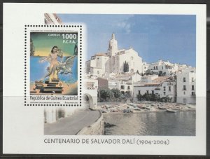 EQUATORIAL GUINEA 270, CENTENARY OF DALI. SOUVENIR SHEET MNH. VF. (133)
