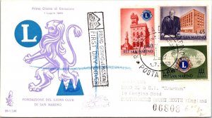 San Marino 1960 FDC - Lions Club Foundation - F65373