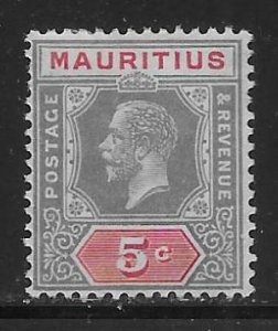 Mauritius 184 5 KGV single Unused LH