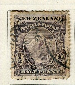 NEW ZEALAND; 1898 early classic pictorial issue used 1/2d. value