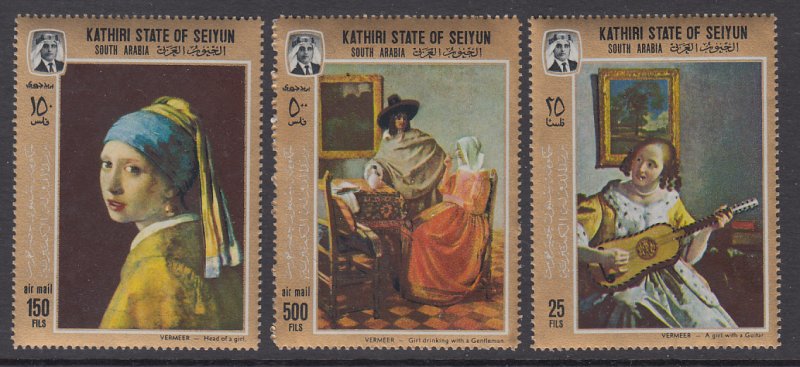 Aden Kathiri MI 160-162 Paintings MNH VF