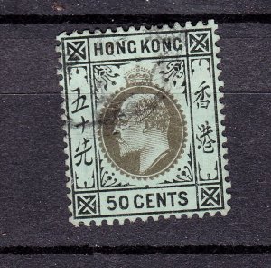 J28274 1904-11 hong kong used #101 king wmk 3