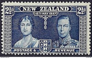 NEW ZEALAND 1937 KGVI 2½d Prussian Blue, Coronation SG600 MNH