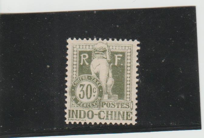 Indo-China  Scott#  J11  MH  (1908 Postage Due)