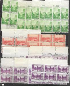 US 740-9 stock of MNH  + few LH PB's, avg.-f, see desc. 2014 CV$598.85