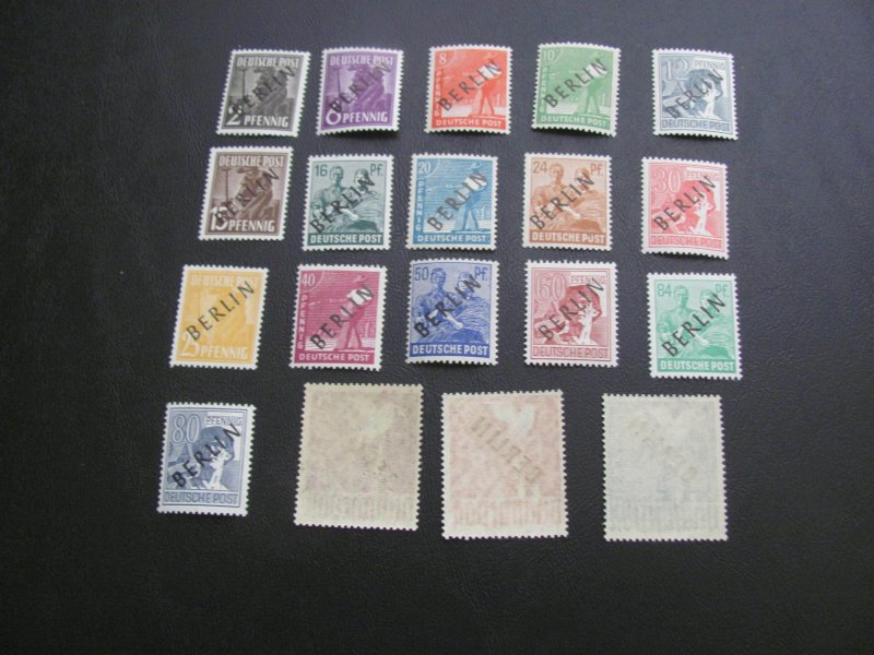 GERMANY 1948 MNH SC 9N1/20 BLACK OVERPRINT  ALMOST SET XF 310 EUROS (117)