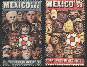 MEXICO C372-C373, World Soccer Championship Cup. Used (1178)