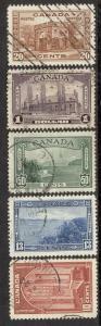 CANADA SC# 241-5 F-VF U 1938