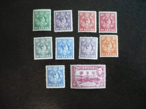 Stamps - St. Lucia - Scott# 110-119 - Mint Hinged Part Set of 10 Stamps