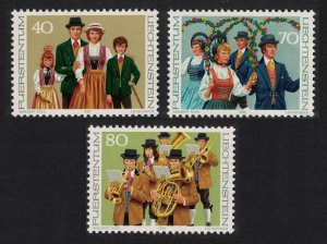 Liechtenstein Costumes Music 3v 1980 MNH SG#751-753