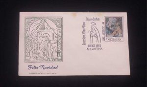 C) 1969. ARGENTINA. FDC. MANGER. CHRISTMAS STAMP. XF