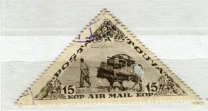 TOUVA; 1936 early Anniversary Pictorial Airmail issue fine used 15k. value