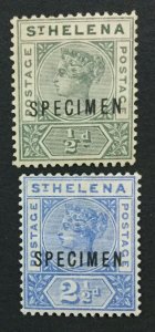 MOMEN: ST HELENA SG #46s,50s 1890-7 SPECIMEN MINT OG H / 1NG LOT #191525-613